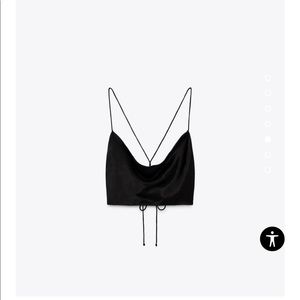 Zara Satin Effect Crop Top